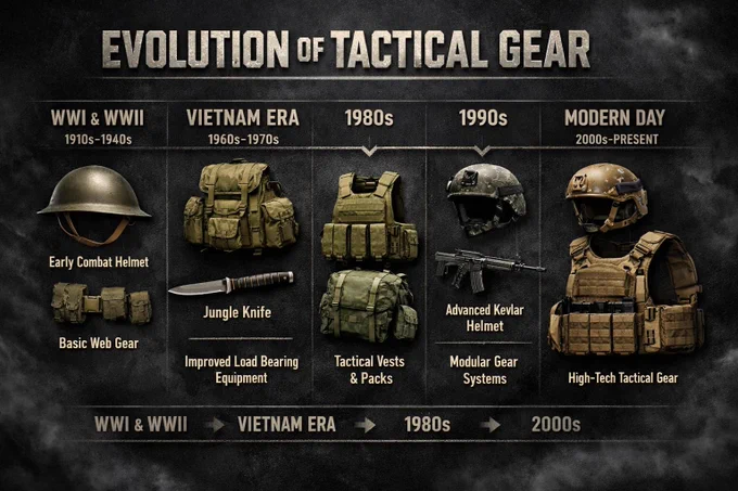 evolution of tactical gear infographic