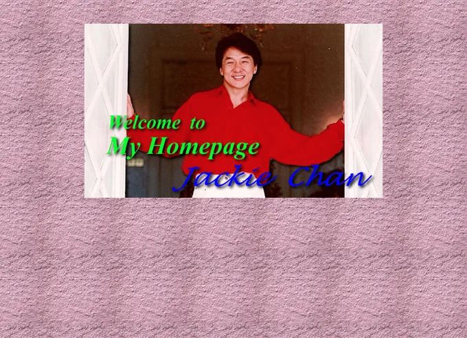 Jackie Chan’s Official Home Page in 1995