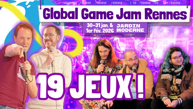 Miniature de la restitution des jeux de la Global Game Jam Rennes 2026