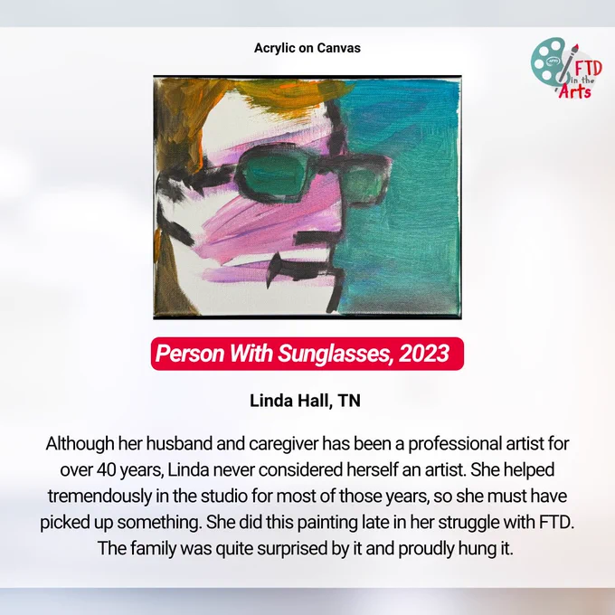 Linda Hall, TN 
Person With Sunglasses, 2023  
Acrylic on Canvas 