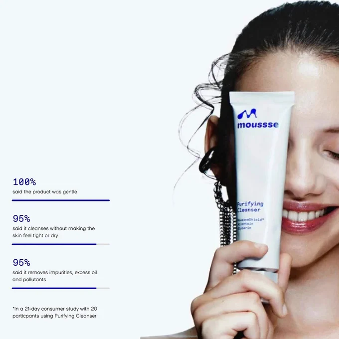 Moussse Purifying Cleanser 100ml

Get more info:    https://xily.pro/Hg2Vv

The Mousse Purifying Cleanser (100ml) offers a refreshing reset for a smooth, brighter-looking complexion.

The soft mousse texture cushions the skin as it gently lifts away impurities, excess oil and traces of makeup without stripping away moisture. The airy lather works as the first or second step in your routine, rinsing off to reveal skin that feels balanced, fresh and smooth. Skin is left feeling silky smooth and clean, ready for the rest of your routine to follow.