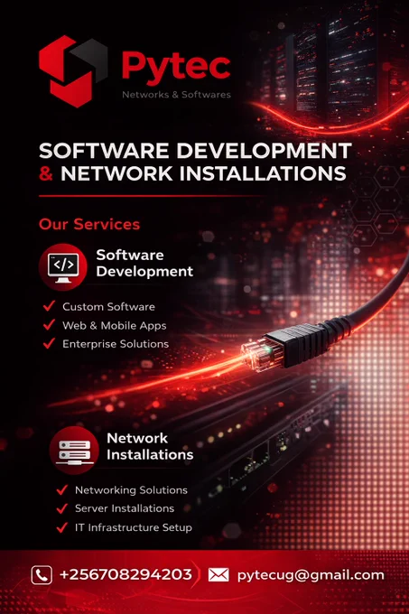 Powering Businesses with Reliable Software & Smart Networks.
At Pytec, we design, build, and secure digital systems that keep your business connected and running smoothly.eg cctv instalations ,Lan setup .