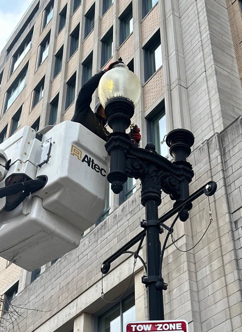 Picture: Street Lighting Division making upgrades