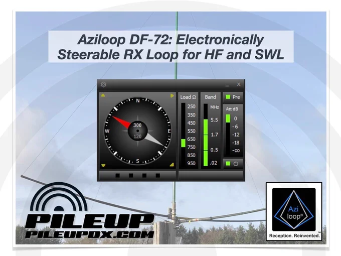 Aziloop DF-72: Electronically
Steerable RX Loop for HF and SWL (PileupDX.com)