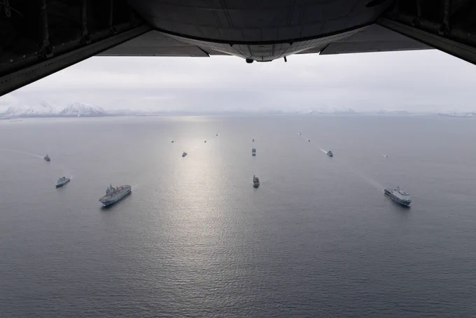 NATO warships sailing together during Exercise Cold Response 2026.

Credit: NATO Joint Force Command Norfolk