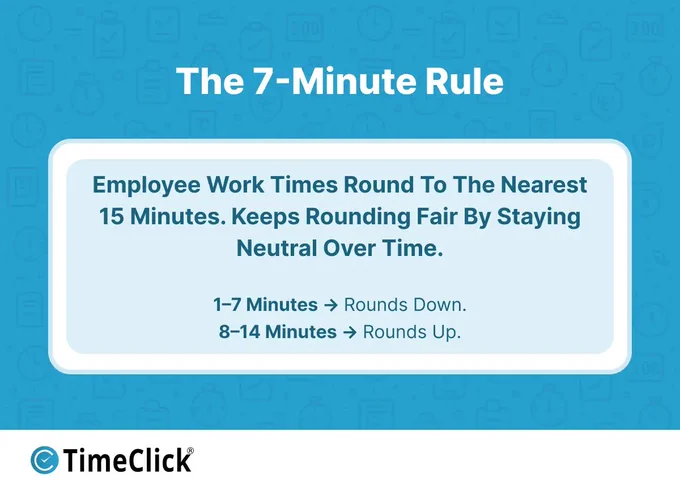 Learn how to use the 7-minute rounding rule for payroll.