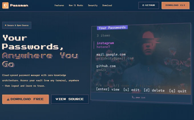 Access your password vault from any terminal
