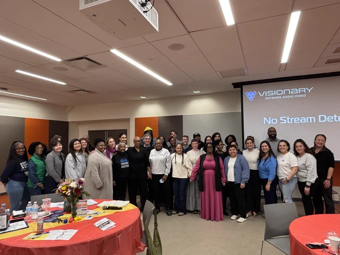 Rep. Ayanna Pressley joins the annual Massachusetts Community Engagement Alliance & Boston Medical Center staff retreat.