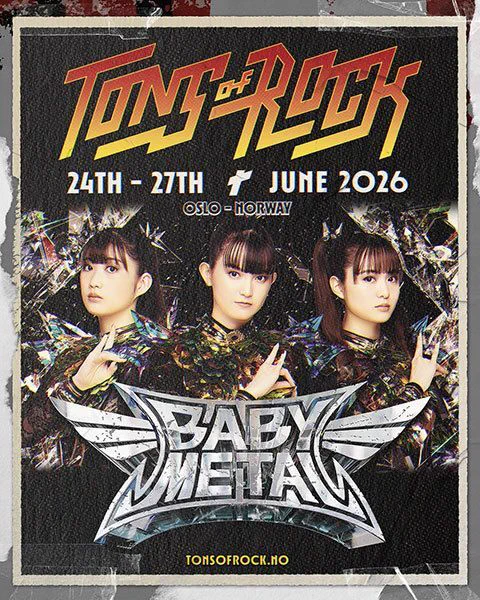 Put your kitsune up, Oslo! 🦊🤘

BABYMETAL are officially set to ignite Tons of Rock 2026! Prepare for a high-speed collision of kawaii-pop and crushing metal as the Fox God takes over the main stage.

Resistance is futile. See you in the pit! ⚡️🇳🇴