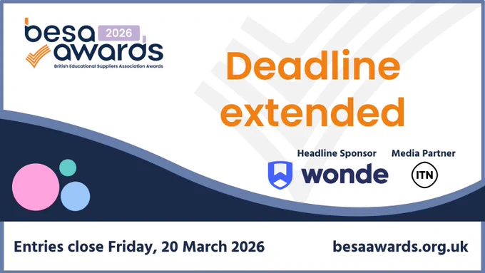 Visual asset promoting the BESA Awards and the deadline extension.