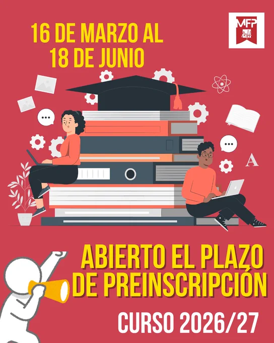 Preinscripción abierta | Curso 2026/202
Hoy se abre el plazo de preinscripción para el Máster Universitario en Profesorado (UMH).

🗓️ Fechas: del 16 de marzo al 18 de junio de 2026.

ℹ️ Consulta requisitos, procedimiento y documentación en la web oficial masterprof.umh.es

Si tienes dudas, puedes escribirnos por mensaje directo o consultar la información en la página del máster.

#UMH #MasterProfesorado #Preinscripción #Docencia #Secundaria #FP #Bachillerato #EnseñanzaDeIdiomas