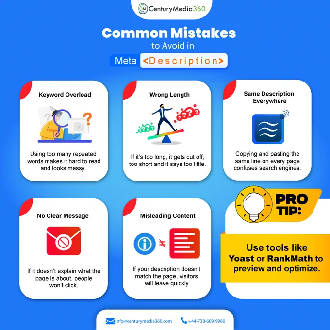 Common Mistakes to Avoid in Meta Description
