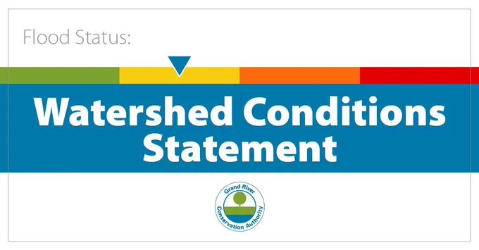 Flood Status: Watershed Conditions Statement; Grand River Conservation Authority logo included.