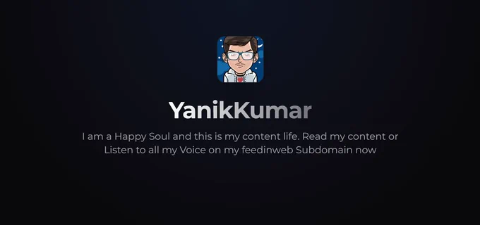 Feedinweb new subdomain feature soon live - Yanik Kumar