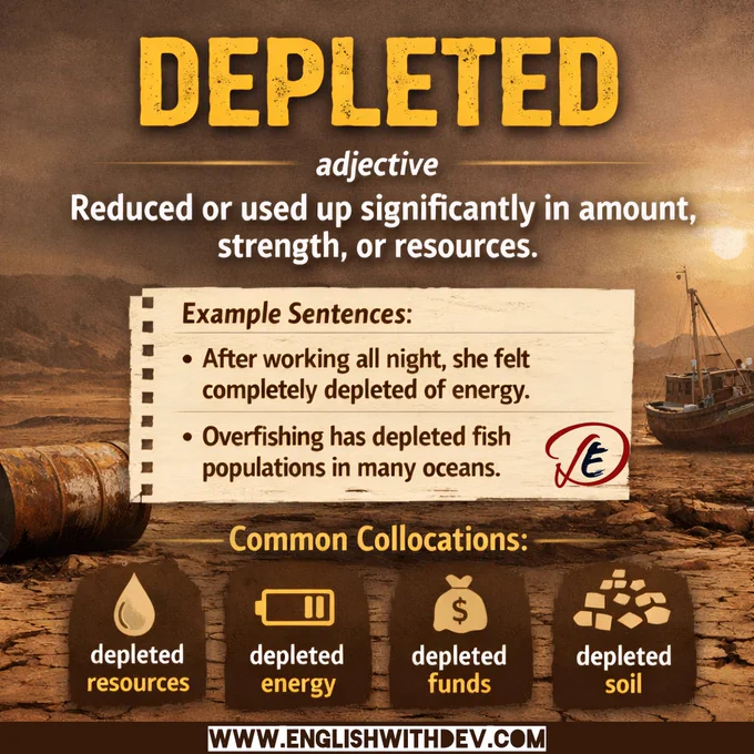 Depleted (adjective)