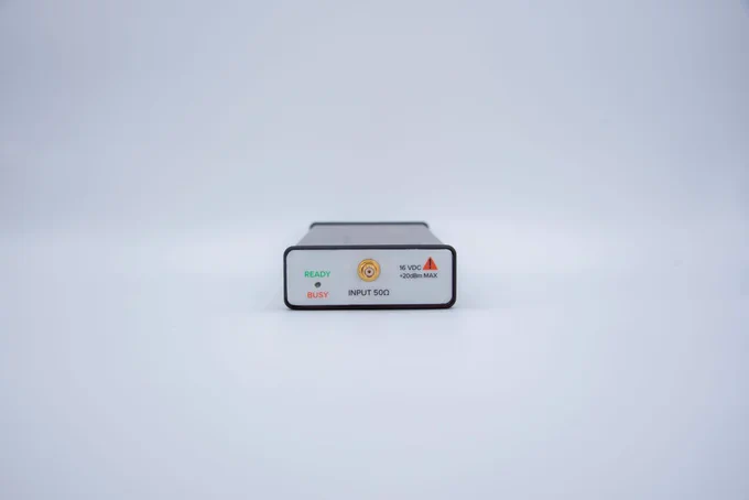 A close-up of the side of the BB60D with indicators labeled "READY," "BUSY," and "INPUT 500" against a clear, white background.