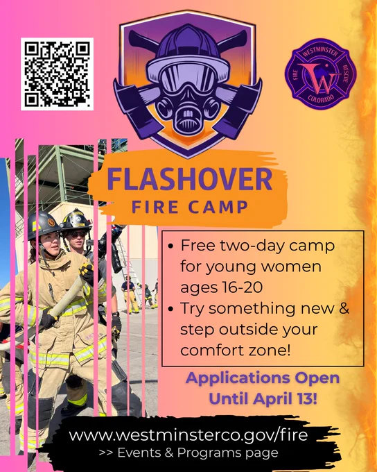 Poster to promote Flashover Fire Camp