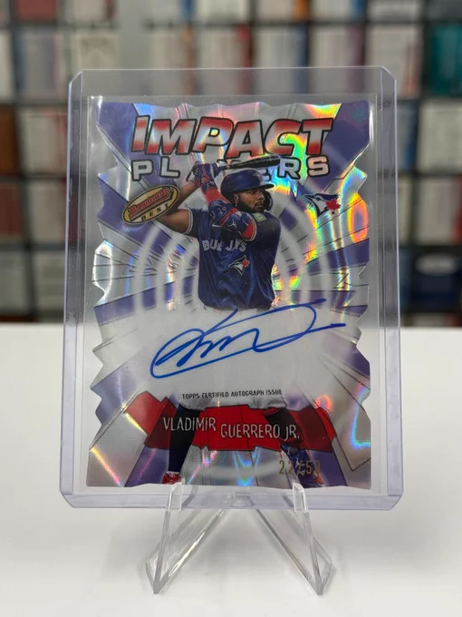 2024 Bowman’s Best Autographed card
Vladimir Guerrero Jr, Toronto Blue Jays
(22/50)