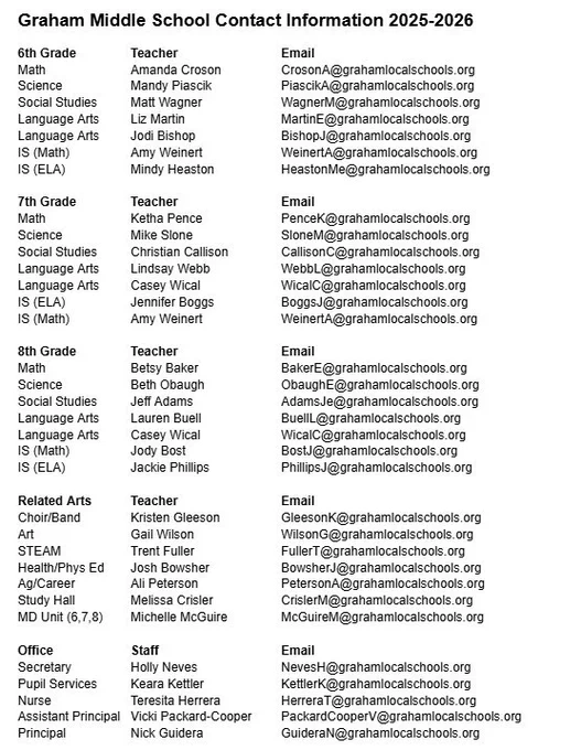 contact info
