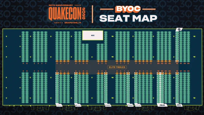 Image of QuakeCon 2026 BYOC Seat Map.