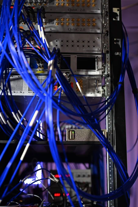 Berkeley Lab’s QubiC (Quantum bit Controller) at AQT connected with the NVIDIA DGX Spark and NVIDIA NVQLink 