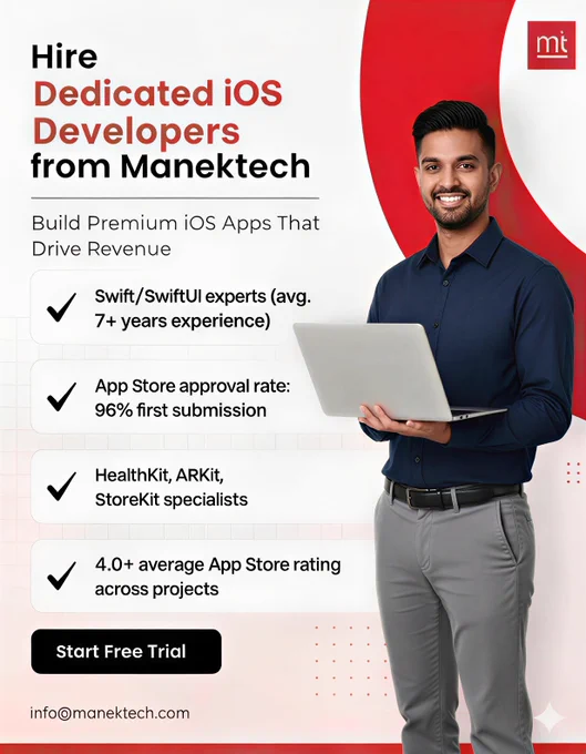 Hire Dedicated iOS Developers from Manektech