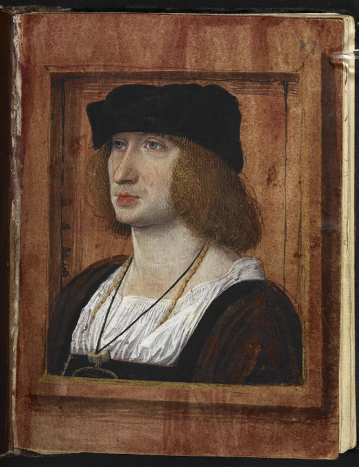 A portrait of Pierre Sala from his collection of love poems. 