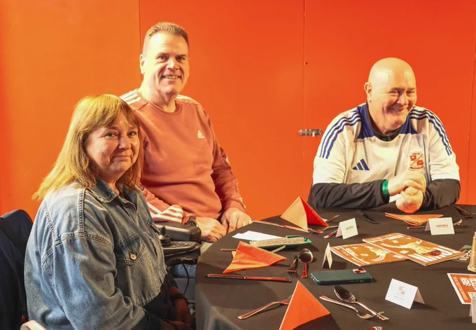 Three DSA members enjoying hospitality dinner