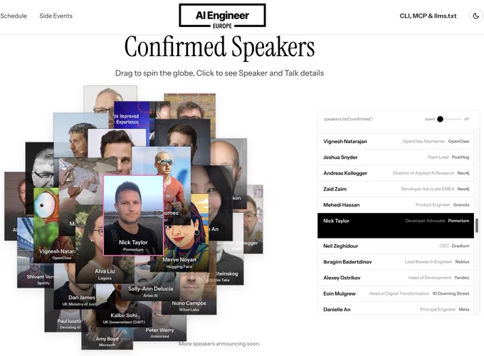 My speaker profile on AI Engineer Europe