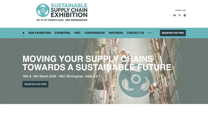 The Sustainable Supply Chain Exhibition runs from 18 to 19 March in Halls 6 and 7 at the NEC Birmingham.