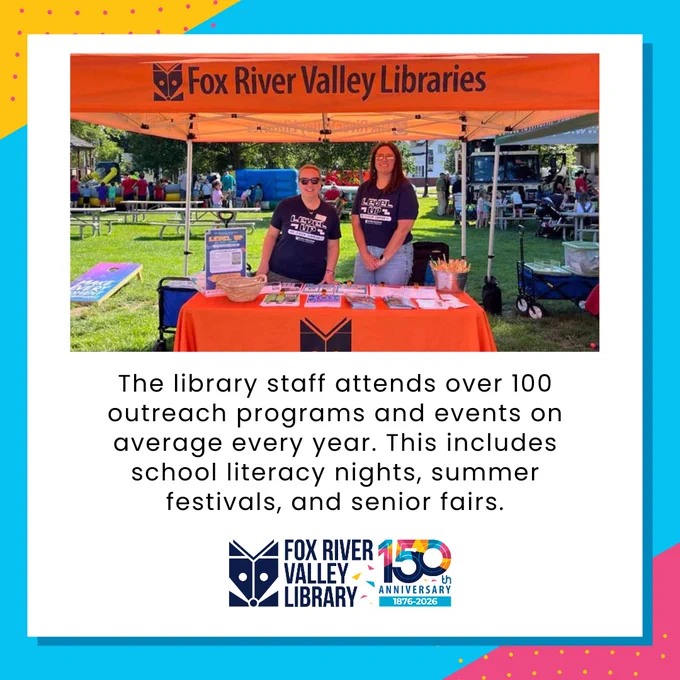 Our library attends over 100 outreach events every year.