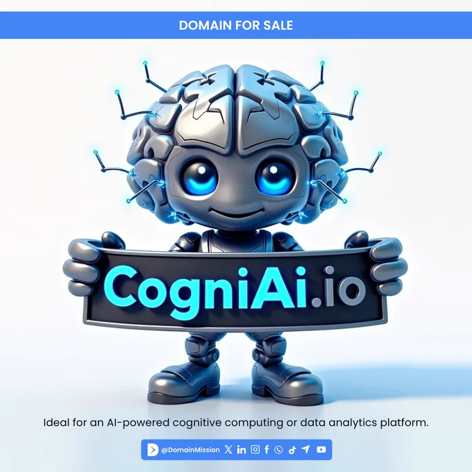 CogniAi.io – Ideal for an AI-powered cognitive computing or data analytics platform - Domain Mission