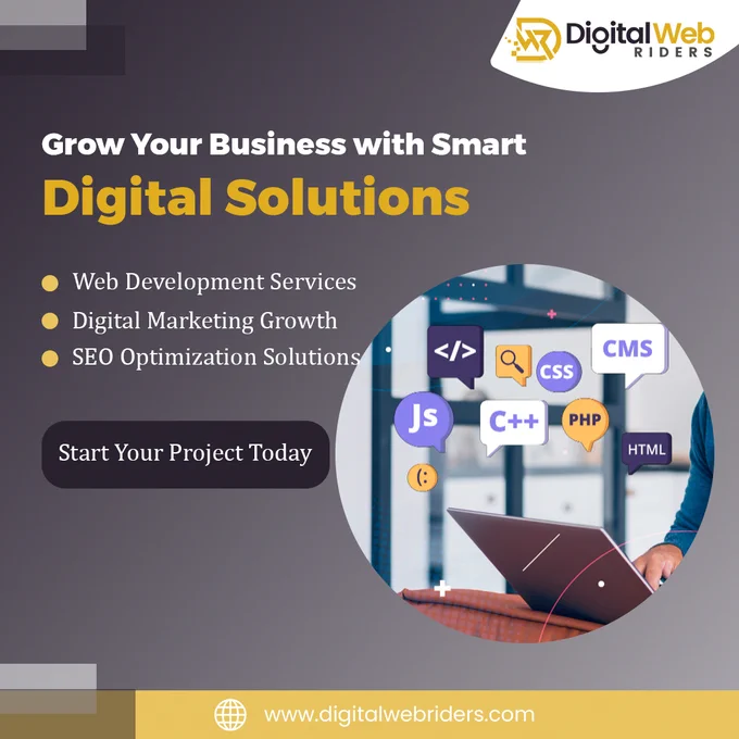 𝐆𝐫𝐨𝐰 𝐘𝐨𝐮𝐫 𝐁𝐮𝐬𝐢𝐧𝐞𝐬𝐬 𝐰𝐢𝐭𝐡 𝐒𝐦𝐚𝐫𝐭 𝐃𝐢𝐠𝐢𝐭𝐚𝐥 𝐒𝐨𝐥𝐮𝐭𝐢𝐨𝐧𝐬!

Looking to take your brand to the next level? We’ve got you covered with powerful, results-driven services:

Web Development Services
Digital Marketing Growth
SEO Optimization Solutions

From building stunning websites to boosting your online visibility, we help businesses turn ideas into success stories.

Start your project today and unlock your digital potential!

www.digitalwebriders.com

#DigitalMarketing #WebDevelopment #SEO #BusinessGrowth #OnlineSuccess #DigitalSolutions #MarketingAgency #GrowYourBusiness #StartupSuccess #BrandBuilding