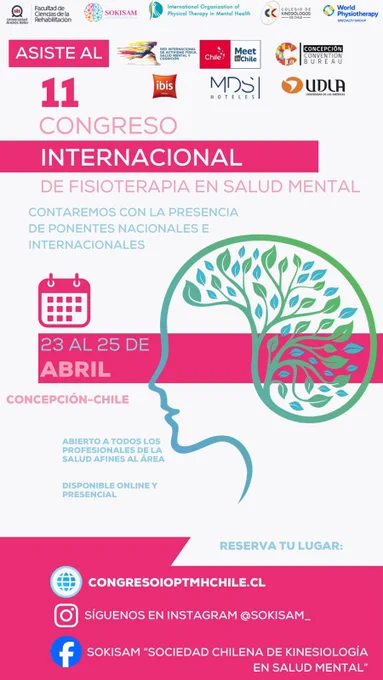 Ya tenemos aqui el congreso internacional de fisioterapia en salud mental. Un muy buen lugar para conocer y compartir la evidencia en fisioterapia en salud mental @sokisam_