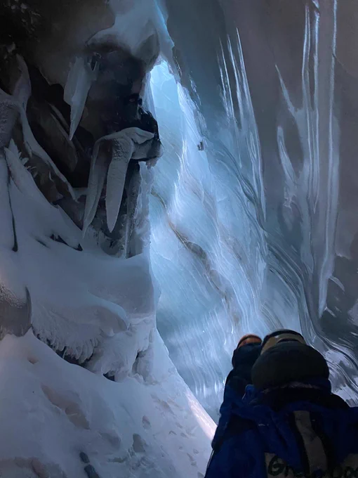 Inside a glacier on Svalbard. Photo: Anniken Omejer
