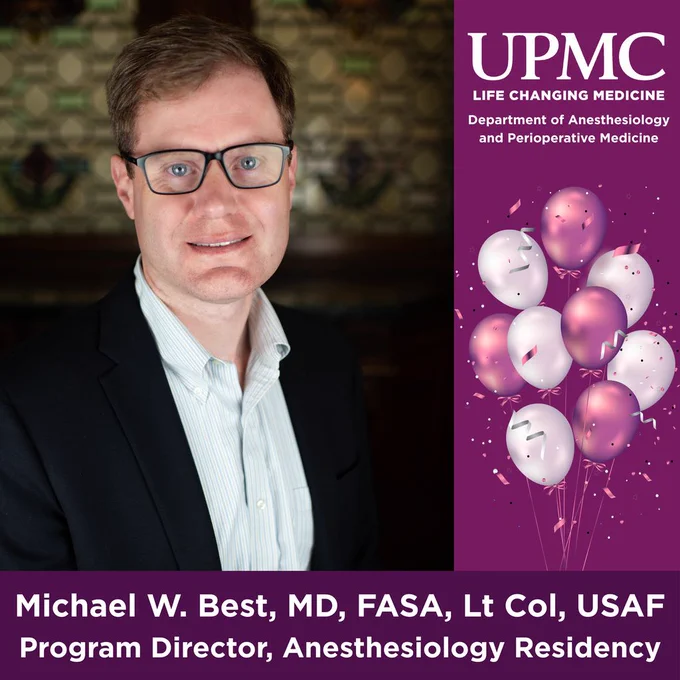 Michael W. Best, MD, FASA, Lt Col, USAF. Program Director, Anesthesiology Residency.