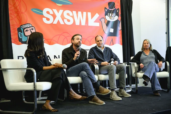 People speaking on stage at SXSW