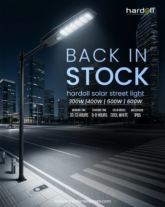 Solar street lights - 300W/400W/500W/600W - BACK IN STOCK