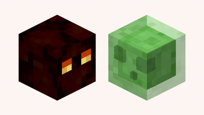 Image of a magma cube next to a slime... What could it mean?!