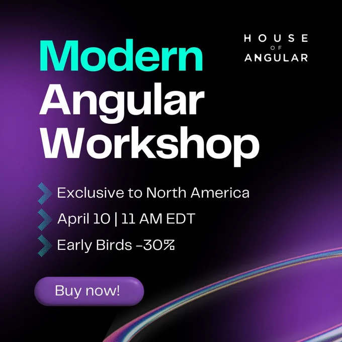 practical Modern Angular Workshops by house of angular, led by GDE Mateusz Stefańczyk