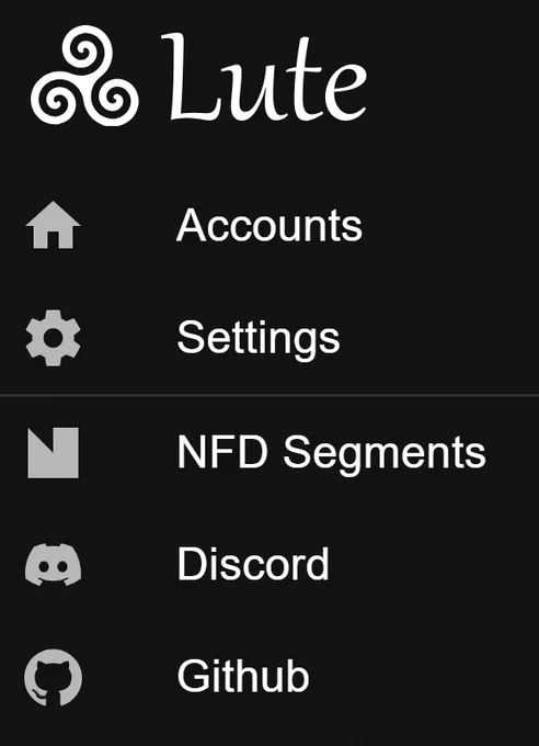 Lute nav bar with GitHub link