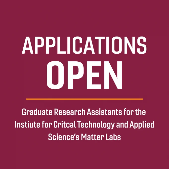 Graphic that says "Applications Open".