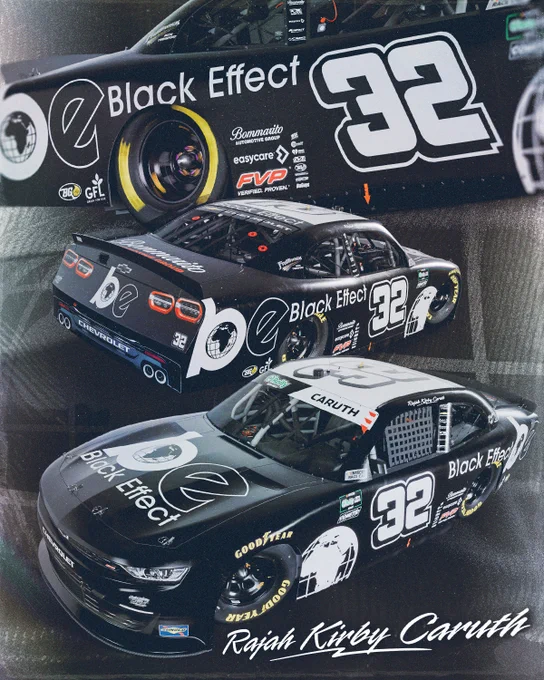Rajah Caruth's Black Effect paint scheme for Darlington.