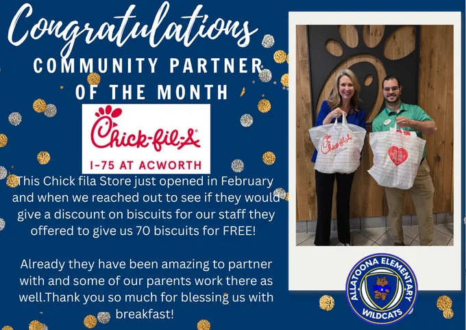 Congratulations Community Partner of the month