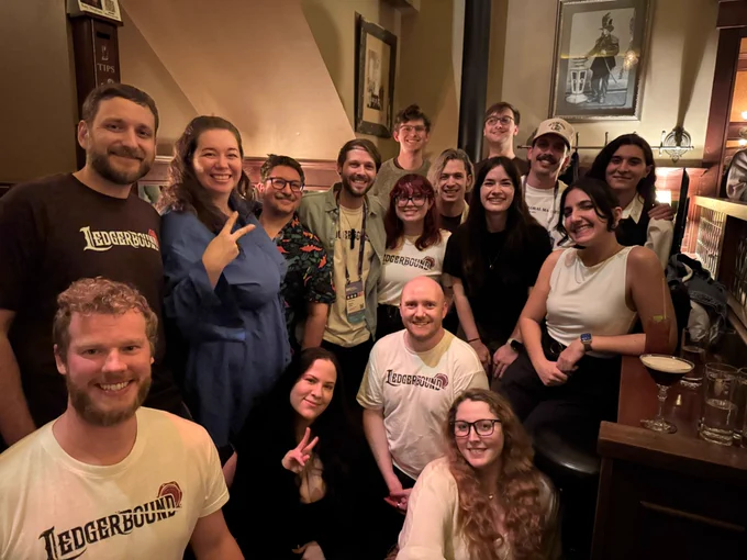 The Ledgerbound team posing for a group photo while at GDC.