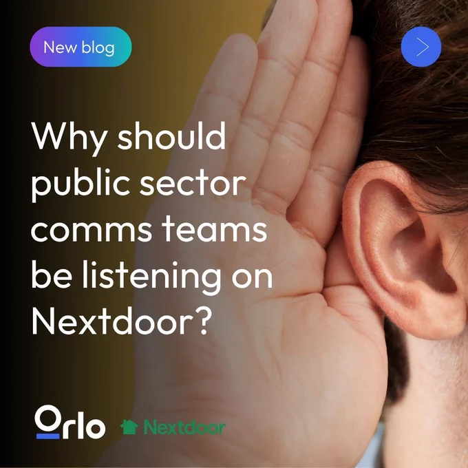 New blog. Why should public sector comms teams be listening on Nextdoor?