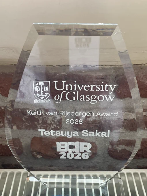 Keith van Rijsbergen Award