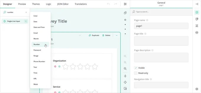 Search in the Survey Creator toolbox now extends to subitems.
