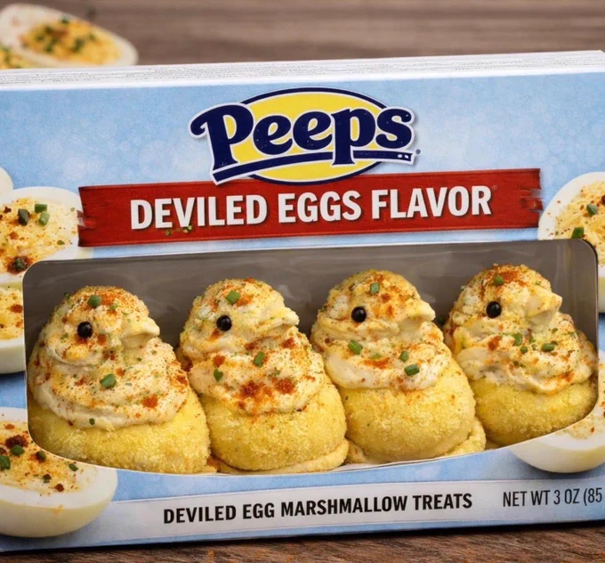 Photo/image of box of Peeps - Deviled Eggs Flavor - Marshmallow Treats

Oh my goodness! I do hope this is an April's Fool joke. 🥴🤢

#AprilFools #devileggs #peeps #amreading #kathyequickbooks #kathrynquickbooks www.kathrynquick.com

📷fb/lisajacksonfans