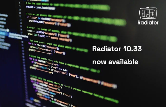 Radiator 10.33 now available